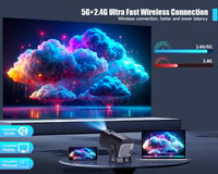 Magcubic HY320 NTV Okos Projektor 1080P Natív Felbontással, Netflix Támogatással, Hangvezérléssel, 320ANSI 12000Lumen, 5G WiFi, Automatikus  4