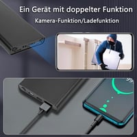 ZAIZAITY Hordozható Kamera Powerbank 10000mAh - Full HD 1080P Felvétel - Mozgásérzékelés - Éjjellátó - WiFi Nélküli - 512GB Kompatibilis - B 7