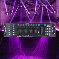 Lixada DMX 512 Fényvezérlő Konzol 192 Csatornával - Színpadi Lámpákhoz, Mozgó Fejekhez, DJ Felszereléshez, Partikhoz, 19" Rack Kompatibilis 3