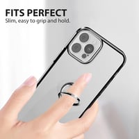 iPhone 13 Pro Max vékony átlátszó tok fekete kerettel - AICase 5