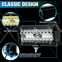 FOCO 7" LED traktor lámpa 240W, vízálló, fehér, 2db 3