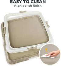 PAWISE Kutyatoalett Tálca - Nagy Méretű Pelenkatartó Alátét Kölyökkutyáknak, Csúszásgátló Tappancsokkal, Beltéri-Kültéri Használatra, 23,5x2 - beige, Large 6