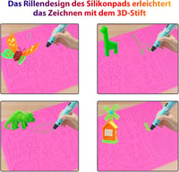 Dikale 3D toll készlet - 30 színű PLA szál, szilikonalátét, gyerekeknek 4