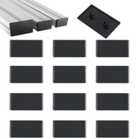 HJYZY 30x60mm-es ABS Műanyag Végzáró Sapka Alumínium Profilhoz, 35 db-os Csomag 1