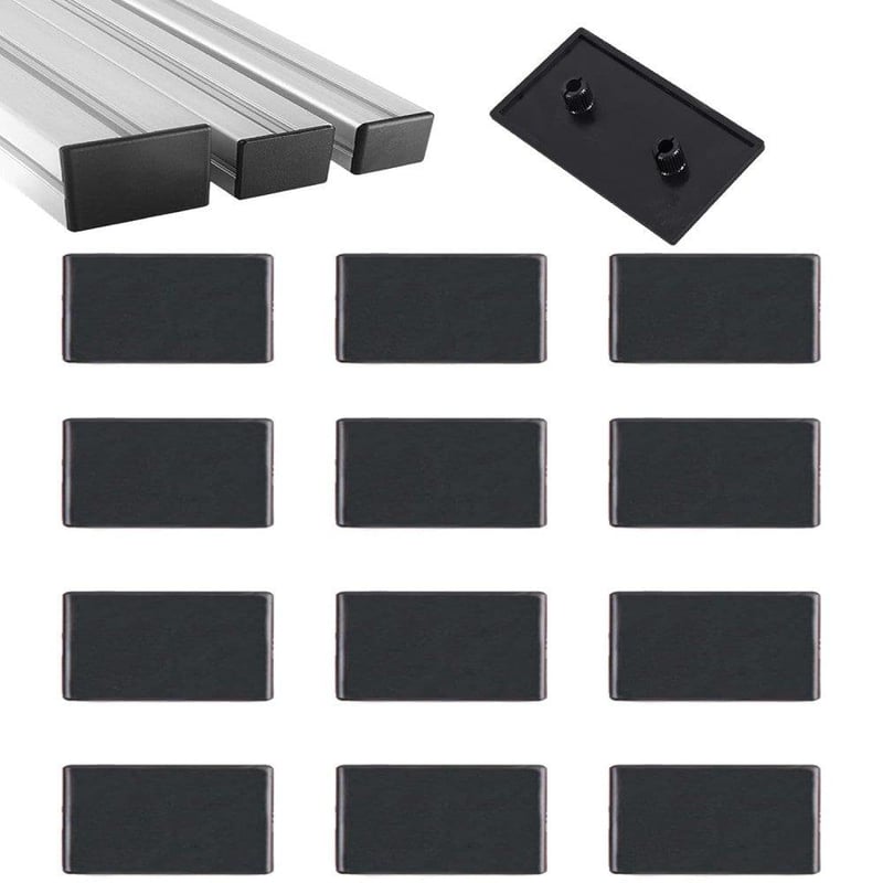 HJYZY 30x60mm-es ABS Műanyag Végzáró Sapka Alumínium Profilhoz, 35 db-os Csomag