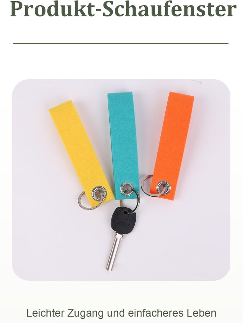 Set de 20 brelocuri colorate din pâslă PANGTON VILLA, pentru decorațiuni DIY