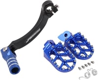 AnXin CNC Alumínium Lábtartó és Váltókar Szett YZ250F YZ450F YZ250FX YZ450FX WR450F Motorokhoz - Y-Design, Kék, Eloxált Motocross Kiegészítő 2