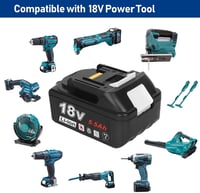 AKKOPOWER 18V 5.5Ah Akkumulátor LED Kijelzővel - Makita Kompatibilis 2db 7