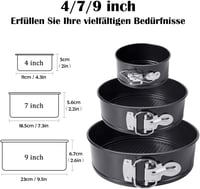 Kerek sütőforma szett 3 db - HomeMall csöpögésmentes tapadásmentes tortaforma 2