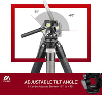 EVUMO Dupla Panoráma Állványfej - 360° Forgó Videófej Kamerákhoz, 8 kg Teherbírás, Arca-Swiss Kompatibilis, DSLR, Okostelefon, Alumínium, 52 7