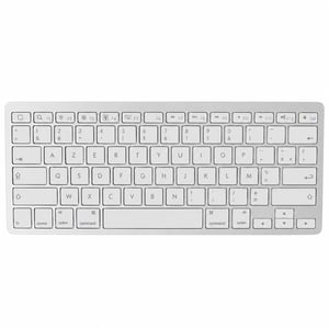 Bluestork KB Mini Mac Bluetooth tipkovnica, AZERTY francuski raspored, bijelo-srebrna — nedostaje Bluetooth adapter (stanje: vidi 2. sliku)