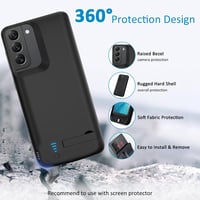 Samsung Galaxy S22 akkumulátoros tok 4800 mAh-s, állvánnyal - Gladgogo 4
