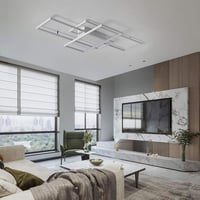 Diossad Téglalap LED Mennyezeti Lámpa 120W Távirányítóval - Szabályozható Fényerő, 2700K-6500K Színhőmérséklet, Memória Funkcióval, Nappali, 6