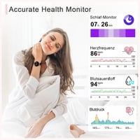 fitonyo Okosóra Nőknek - 1,32" AMOLED Kijelző, Híváskezelés, 120 Sportmód, Egészségfigyelés, Android/iOS, Fekete 3