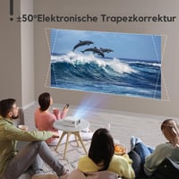 AKIYO O1 Mini Projektor 1080P Támogatással, 15000L Fényerő, 250" Képméret, ±50° Keystone, 50% Zoom, Okostelefonhoz, TV Stickhez Kompatibilis 5