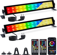 VAYALT RGB LED Reflektor Szett, 2db 48W Bluetooth Vezérelhető Fényár, IP66 Vízálló, Színváltós Partyfény DJ, Diszkó, Kert Világításhoz (Mele 1
