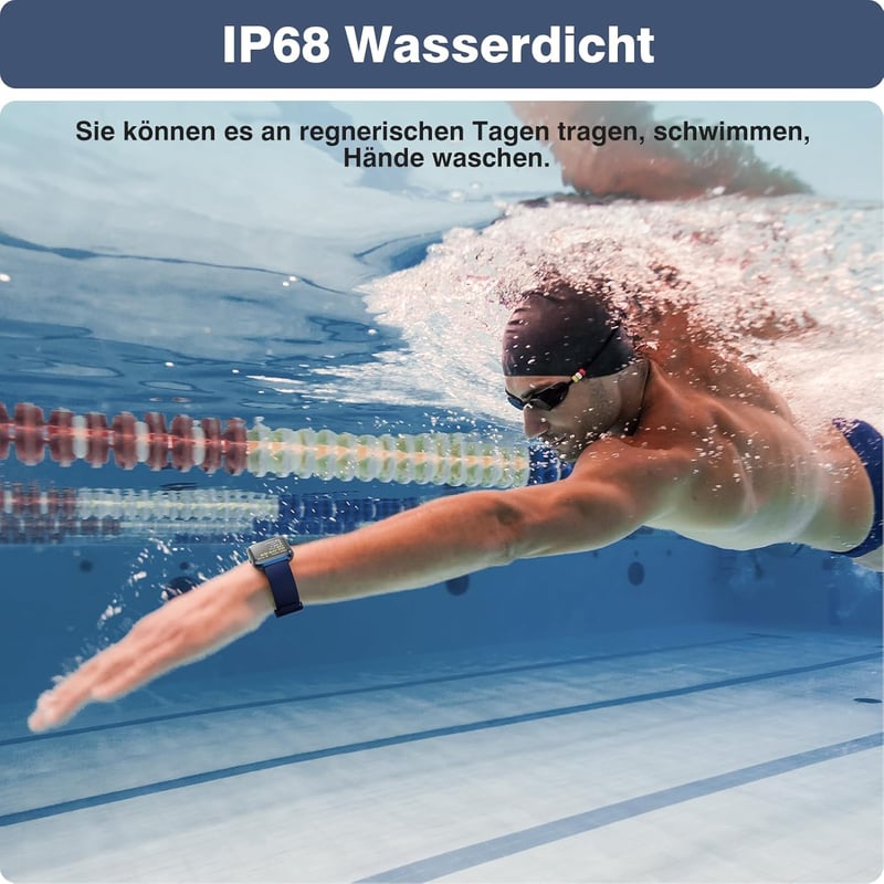 Fitpolo Okosóra Telefonhívás Funkcióval - 110+ Sportmód, 1.8" HD Érintőkijelző, Alexa, Pulzusmérő, Alvásfigyelő, IP68 Vízálló Fitness Tracke