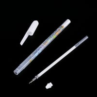 GLOGLOW 4db Fehér Tintás Gél Toll Szett 0.8mm - Csillogó Tintájú Roller Toll Színezéshez, Bullet Journal, Rajzoláshoz, Művészeti Alkotásokho 4