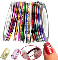 Színes körömdíszítő csíkok - HomeMall nail art szalagok 1