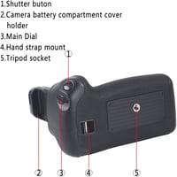 DSTE Infravörös Távirányítós Akkumulátor Markolat Canon EOS 6D DSLR Fényképezőgéphez, BG-E13 Kompatibilis, 2db LP-E6 Akkuval 5