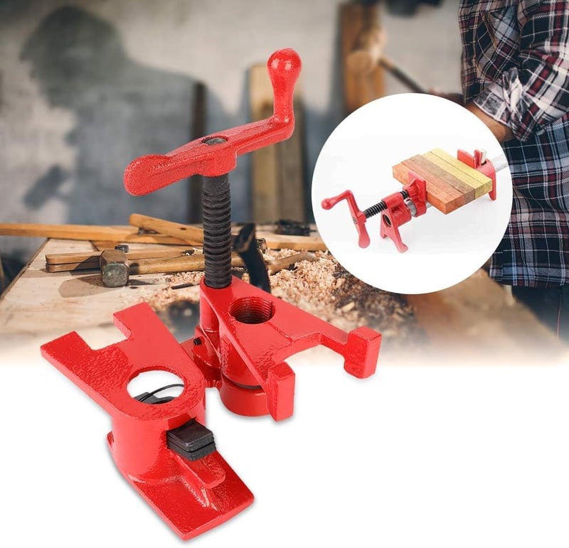 Gyors kioldású, 4 darabos asztalos csőbilincs készlet, 3/4" széles vas talppal