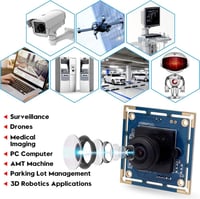 IMX179 CMOS 8MP USB Webkamera 180° Halászszem Objektívvel (Felújított) 6