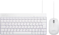 Perixx PERIDUO-212 Kompakt Mini Billentyűzet és Egér Szett, USB Kábeles, Német Kiosztás, Fehér, 1000 DPI, Windows Kompatibilis 1