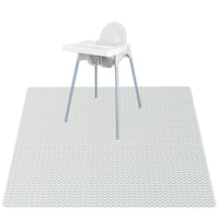Vicloon 135x135cm Mosható Etetőszék Alátét - Vízálló Babaszőnyeg Hullámmintával 1
