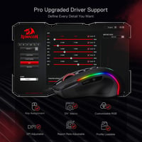 Redragon M612 Predator RGB gamer egér, 8000 DPI, 11 programozható gomb 8