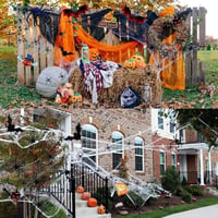 Óriás Halloween Szett: Pókháló, 60 Pók és 24 Denevér - Ijesztő Dekoráció 2