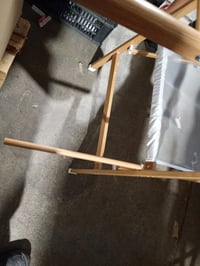 VOUNOT Összecsukható Ruhaszárító Állvány 165x56x90 cm, 20 m szárítási hossz, max. 25 kg, fa hatású, hiányos (állapot: lásd a 2. képet) 3