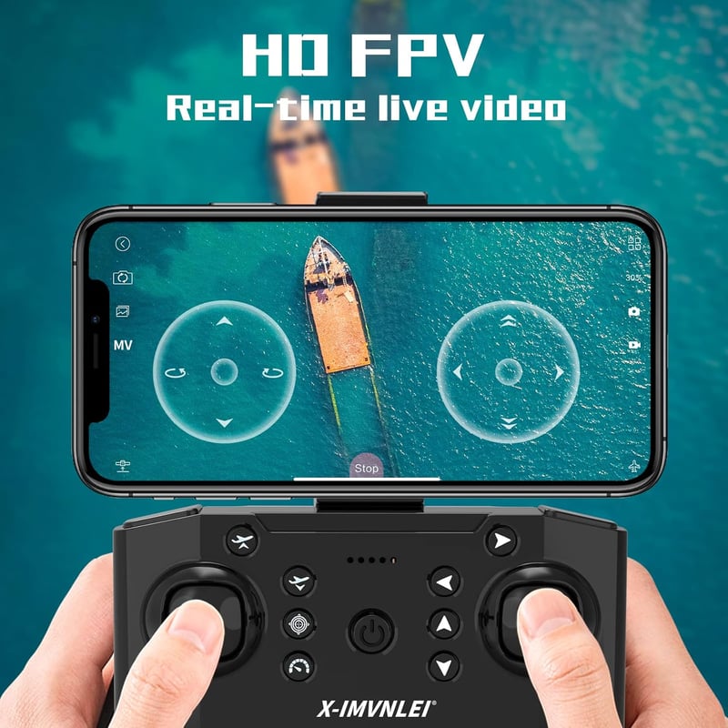 FAKJANK X19 Mini Drón HD 720P Kamerával - WiFi FPV Élő Közvetítés, 2 Kamera, Magasságtartás, Fejnélküli Mód, 3D Flip, 2 Akkumulátor, 20 Perc