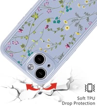 Raleavo virágmintás iPhone 13 szilikon tok - szürke, ütésálló, vékony 3