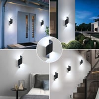 KUKAK LED Kültéri-Beltéri Fali Lámpa 10W IP65 Vízálló 6000K Hideg Fehér Alumínium Modern Fel-Le Világító Dekoratív Lámpatest Kertbe, Erkélyr 5