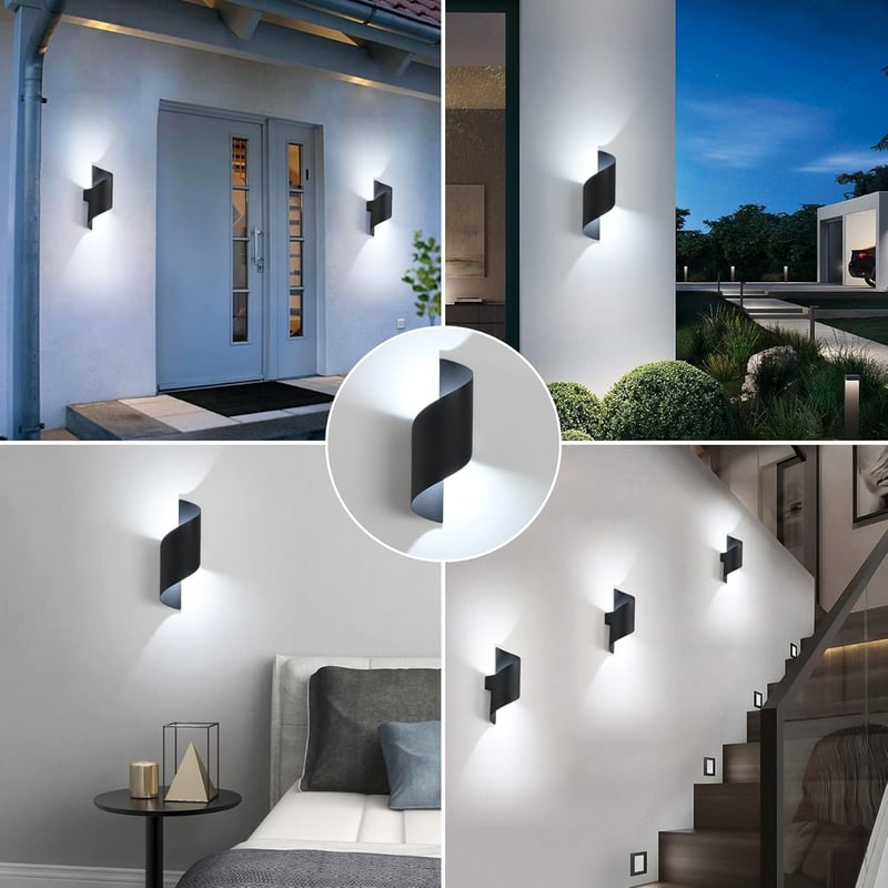 KUKAK LED Kültéri-Beltéri Fali Lámpa 10W IP65 Vízálló 6000K Hideg Fehér Alumínium Modern Fel-Le Világító Dekoratív Lámpatest Kertbe, Erkélyr