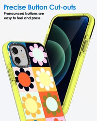 iPhone 12 Sárga Szilikon Tok Nőknek Virágmintával 5