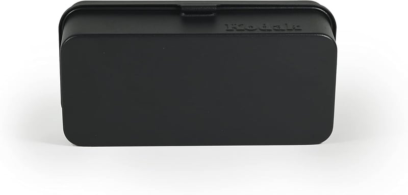 Kodak retro acél filmtároló doboz 120/135 tekercsekhez, fekete