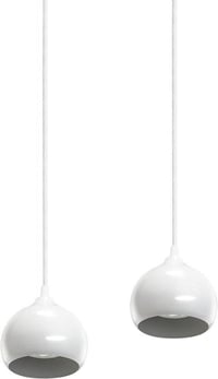 Linkind modern fehér függőlámpa szett, 2 db GU10 foglalattal, matt fém árnyékolóval 1