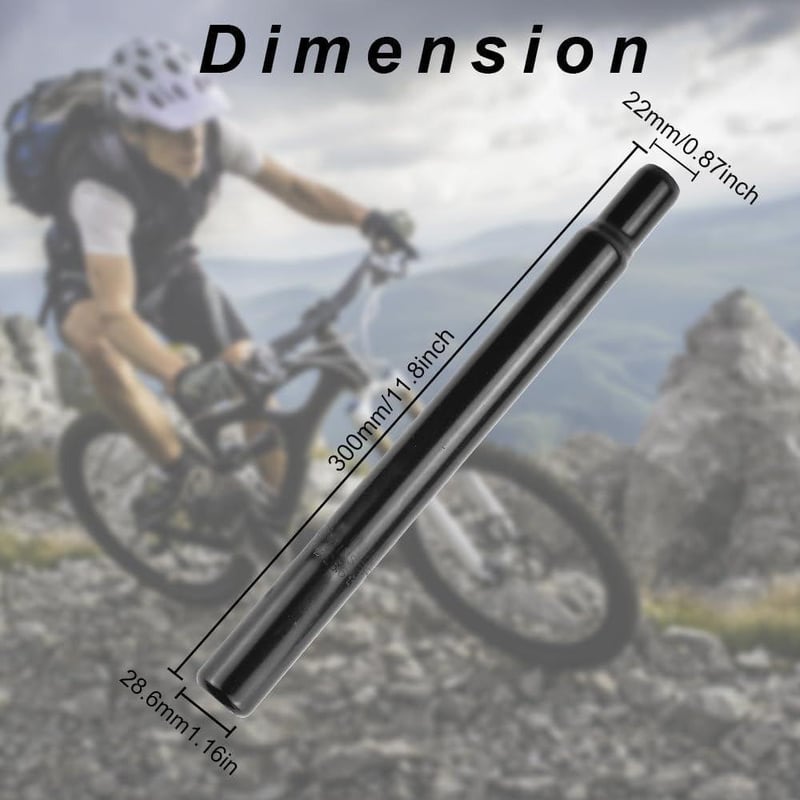 MTB és BMX kompatibilis AFASOES fekete kerékpár nyeregcső, 30 cm