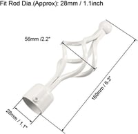 Fehér függönyrúdvég szett 28 mm-es rúdhoz, 4 darabos 3