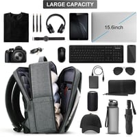 HOMIEE 15,6" Vízálló Üzleti Laptop Hátizsák USB Töltőporttal, Repülőgép Kézipoggyász Méretű 3