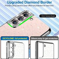 Samsung Galaxy S22 Csillámos Tok Kameravédővel és Strasszkövekkel 3