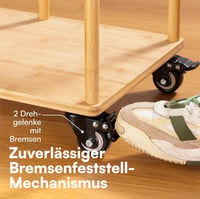 H&S Bútor Görgők M10 Menetes - 4 db Nehéz Teherbírású Forgó Kerék Fékkel - 50 mm PU Gumi Görgők Többféle Felületre 4