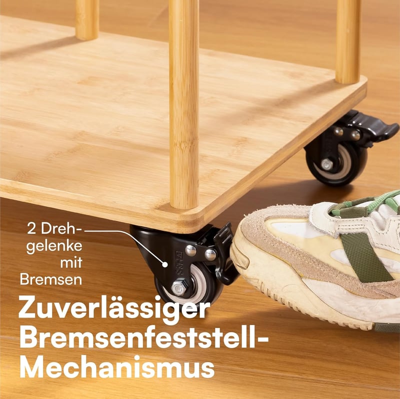 H&S Bútor Görgők M10 Menetes - 4 db Nehéz Teherbírású Forgó Kerék Fékkel - 50 mm PU Gumi Görgők Többféle Felületre