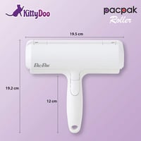 KittyDoo PAC PAK Szőreltávolító - Újrahasználható Szösztelenítő Henger Kutya, Macska Szőrre - Bútor, Szőnyeg, Ágy Tisztító Kefe 8