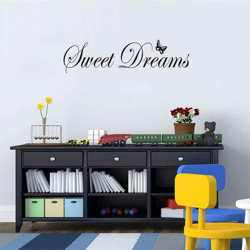 Fatiya Sweet Dreams Falmatrica 58x16 cm - Öntapadós Dekoratív Vinyl Felirat Hálószobába, Nappaliba - Vízálló, Környezetbarát Faldekoráció