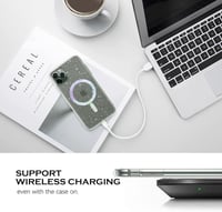 iPhone 11 Pro Max Átlátszó Glitteres MagSafe Tok - Csillogó Szilikon Védőburkolat 8