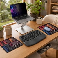 Munkasarok-varázs: 13,3" szűrő + billentyűzet + egér + 2 db egérpad + laptopállvány + kábelrendező tálca 1