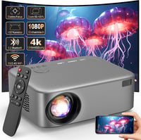 FRESHDEW Natív 1080P WiFi Projektor Bluetooth 5.2 Kapcsolattal - Elektromos Fókusz, 26000L LCD Házimozi Vetítő iOS/Android Kompatibilitással 1