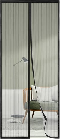 SHA2WEN Mágneses szúnyogháló ajtóra 85x220 cm, fekete, fúrás nélkül 1